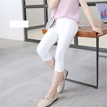 

2019 New Kids Girl Solid Skinny Elastic Leggings Teen Girls Thin Cotton Pencil Pants Children Clothes Calf-length Trousers L180