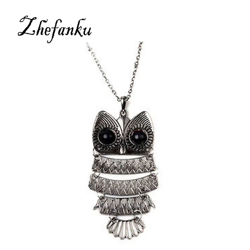 font b Fashion b font Accessories font b Jewelry b font New Owl Pendant Long