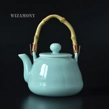 WIZAMONY новая хрустальная глазурь Di Kiln Longquan Celadon Zisha керамика искусство Китай чайник фарфор Исин глина антикварный чайник