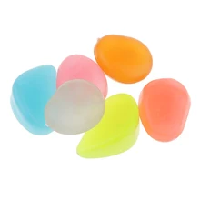 6 штук светится в темноте Галька Камень Домашний Сад Аквариум рыба украшение для аквариума