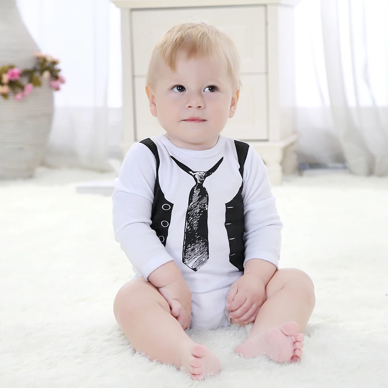 Baby Boys Clothing Newborn Infantil Winter Romper Long Sleeve Gentlemen