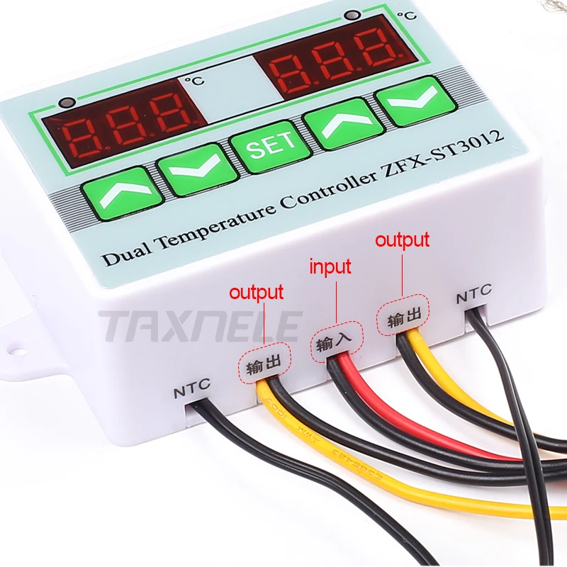 Цифровой двойной дисплей контроллер температуры Интеллектуальный термостат регулятор температуры инкубатор контроллер переключатель с двойным датчиком