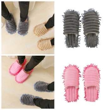 

1 Pair Mop Slippers Lazy Cleaning Floor Clean Dust Warm Durable for Home Bedroom DC112