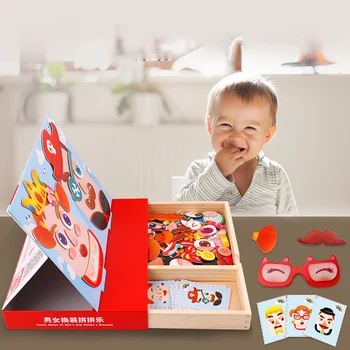 

Original Ohey 19652 Wooden Character Animal Dress Up Magnetic Spelling Music Early Learning Puzzle Children's Educational Toys