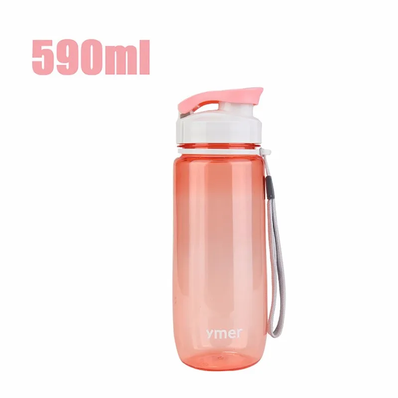 590/560 мл бутылка с водой, Спортивная походная бутылка, пластиковая прозрачная переносная Спортивная бутылка