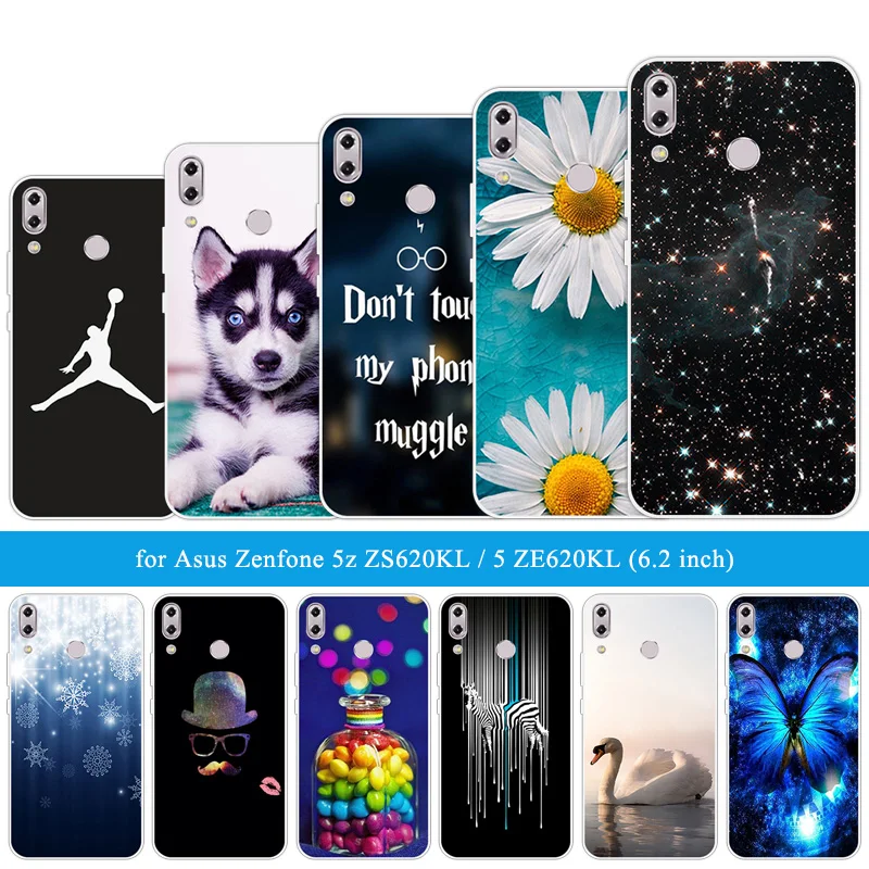 

Soft Case for Asus Zenfone 5z ZS620KL / Asus Zenfone 5 ZE620KL TPU Back Cover for ASUS ZS620KL ZE620KL Silicon Funny Cat Capa