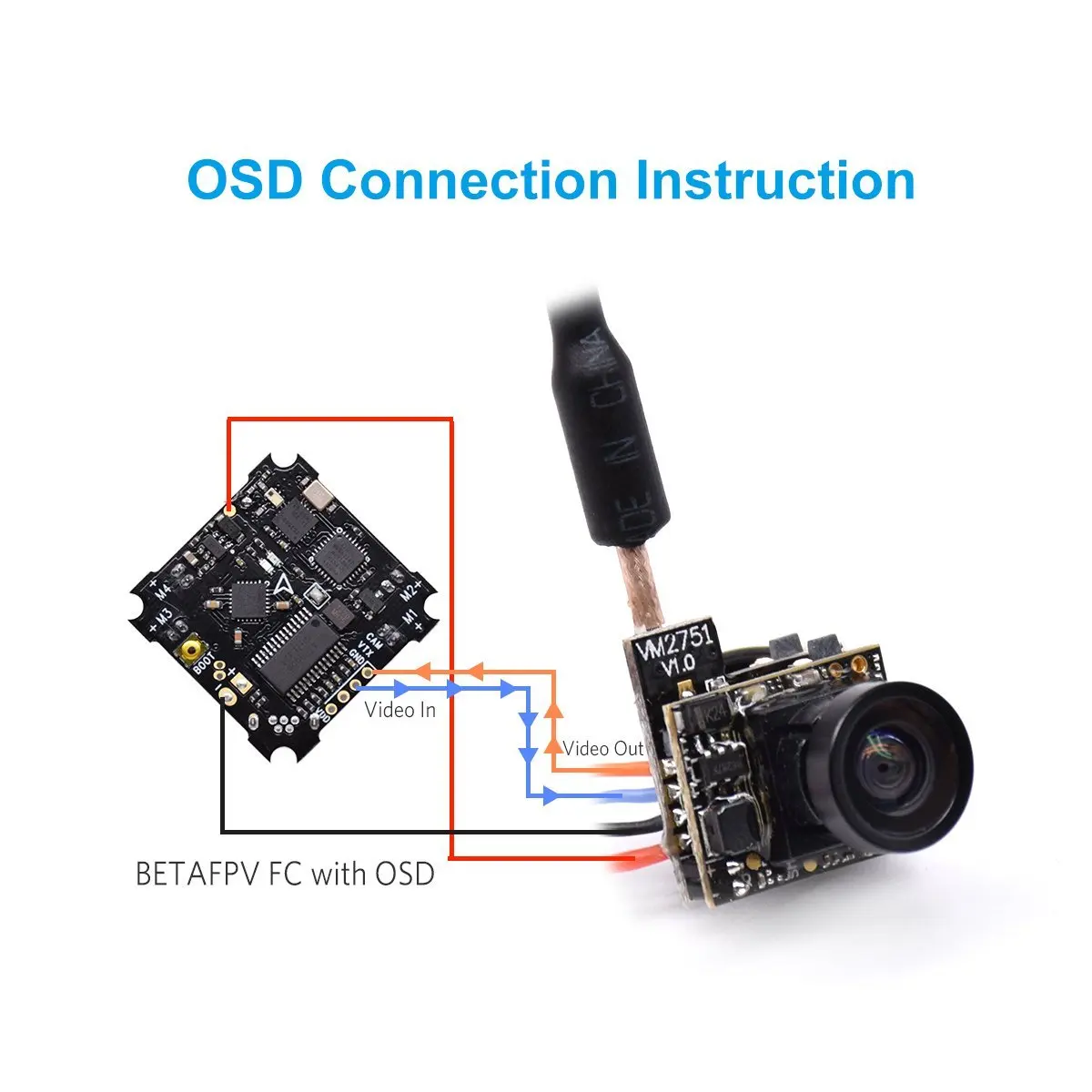 BETAFPV H02 FPV AIO камера 5 8G 40CH 25mW передатчик интегрированная OSD супер мини камера|25mw