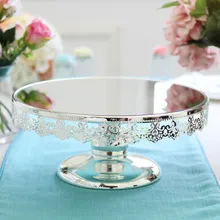Креативный Европейский стиль высокий торт покрытый тарелка для кондитерских изделий металлический Свадебный высококачественный десертный поднос