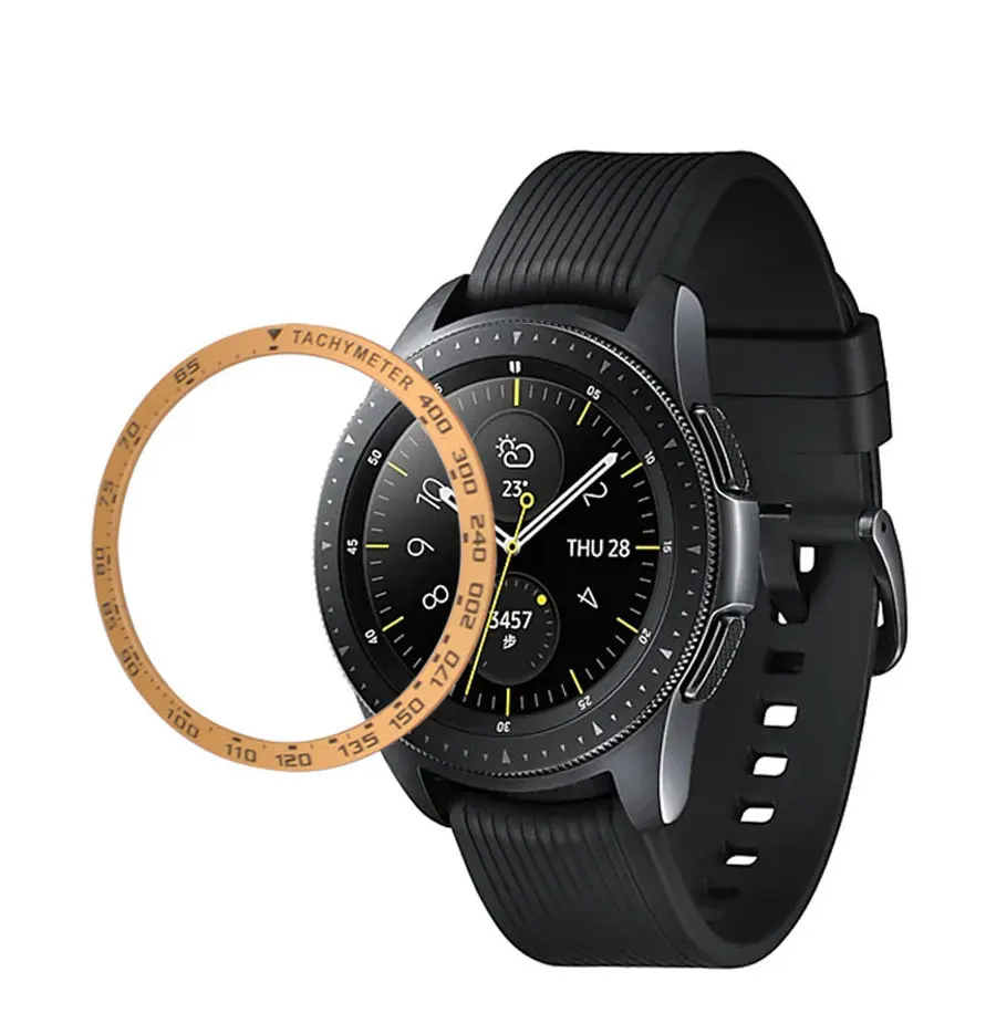 Galaxy Watch 46 мм Рамка для samsung gear S3 Frontier 42 мм металлический ободок кольцо клейкая крышка против царапин Смарт-часы металлическая крышка