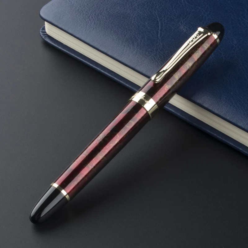

Jinhao X450 Wine Roller Ball Pen With Classical Burgundy Fog Pattern Pencil Box luxury writing gift pens