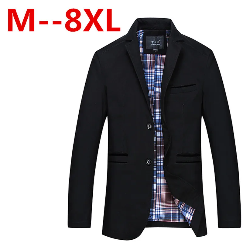 Large size men s casual suit font b jacket b font Men s high quality cotton