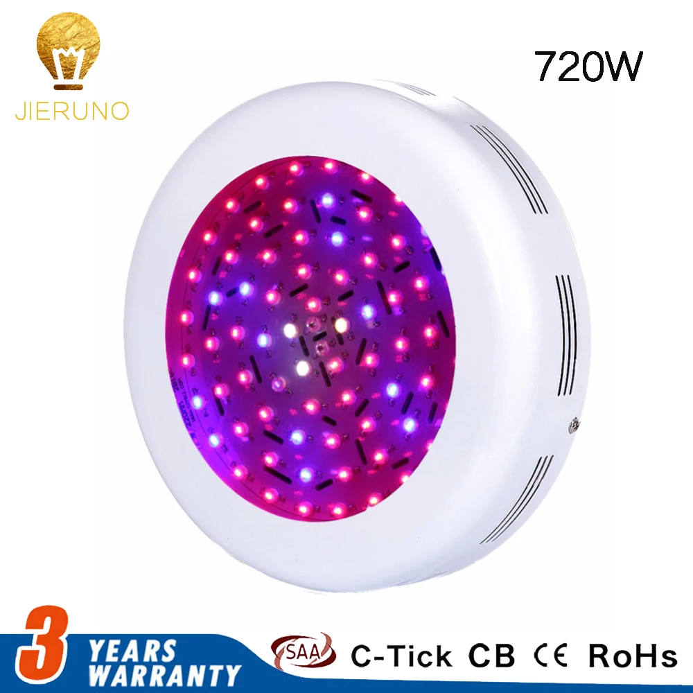 

720W Double Chip UFO LED Grow Light Red Blue White UV IR Led Lamp Full Spectrum Grow LED For Indoor Plants With High Yield