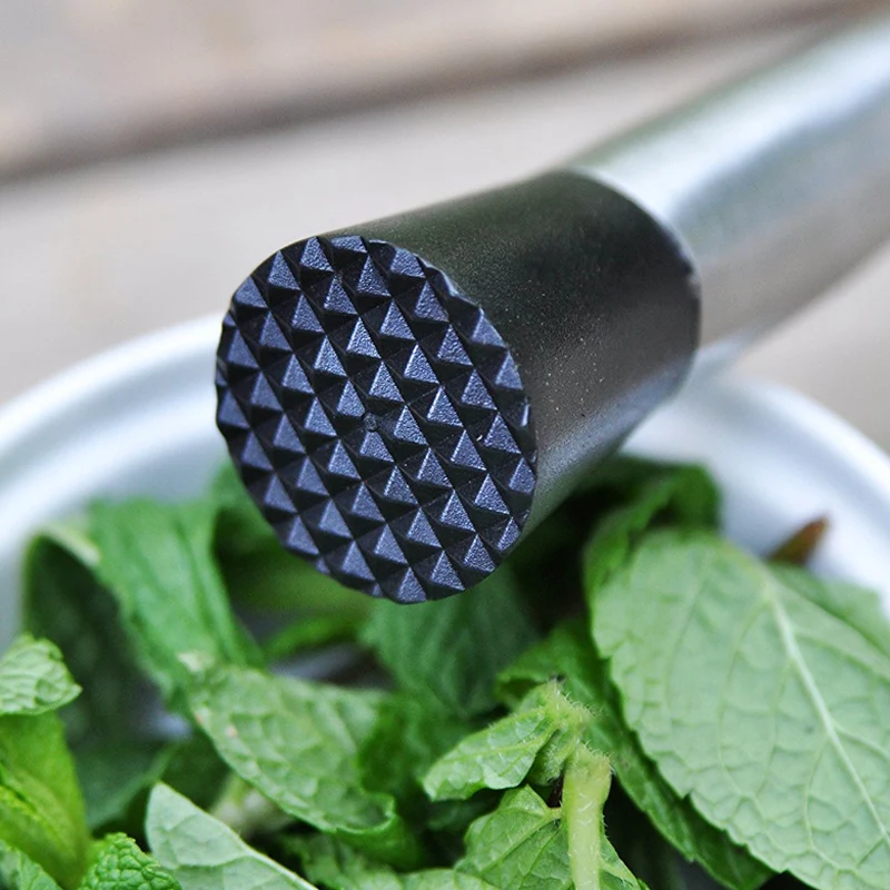 Stainless Steel Cocktail Muddler Bar Mixer Barware Swizzle Stick Drink Fruit Muddle Pestle Popsicle Sticks Crushed Ice Bar Tools (2)