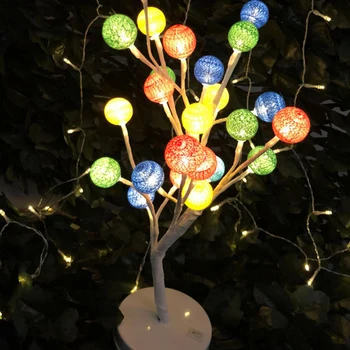 

Holiday String Light Cotton Ball Tree Branch Light Stand Wedding Room Decoration Branch Lights
