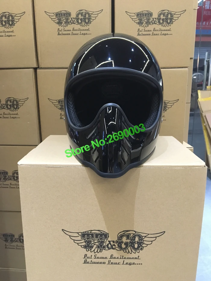 Горячая глянцевый черный мотоциклетный шлем настоящий Япония TT& CO унисекс Ретро мотоциклетный шлем подходит для маленького лица