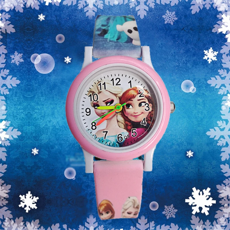 

Beautiful Anna Elsa Princess Children Watch Waterproof Fashion Crystal Acrylic Quartz Wristwatch Women Girls Kids Clock Watches