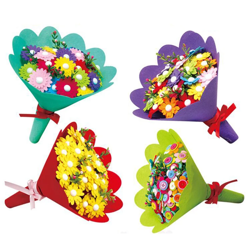 1 шт. случайный Детский DIY 3D EVA пена цветок цветочный горшок украшение дома отрезная игрушка подарок детские наборы для ремесла Головоломка