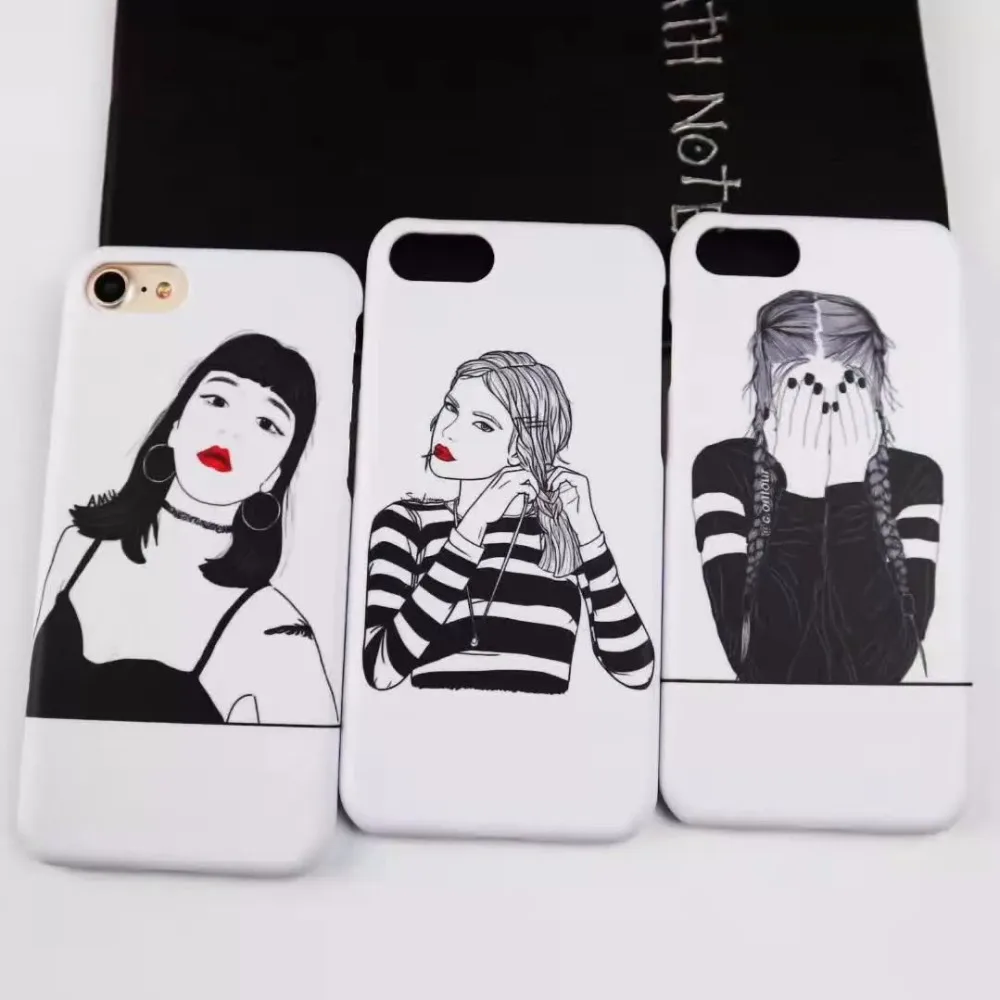 BotexBling personality girl cute dog Monsters hard Case Cover For iphone X 8 8plus 7 7plus 6 6s 6plus Cartoon Boy man Back Cover