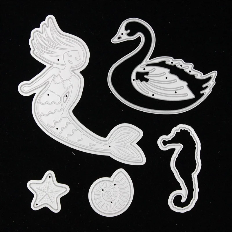 

KSCRAFT Mermaid Metal Cutting Dies for DIY Scrapbooking/Card Making/Kids Fun Decoration Supplies