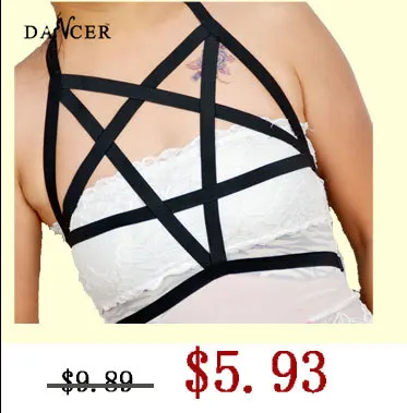 Пентаграмма подвязка панк, кожа и пояс черный подвязка, и для ведущих танцовщиц, одет женщин