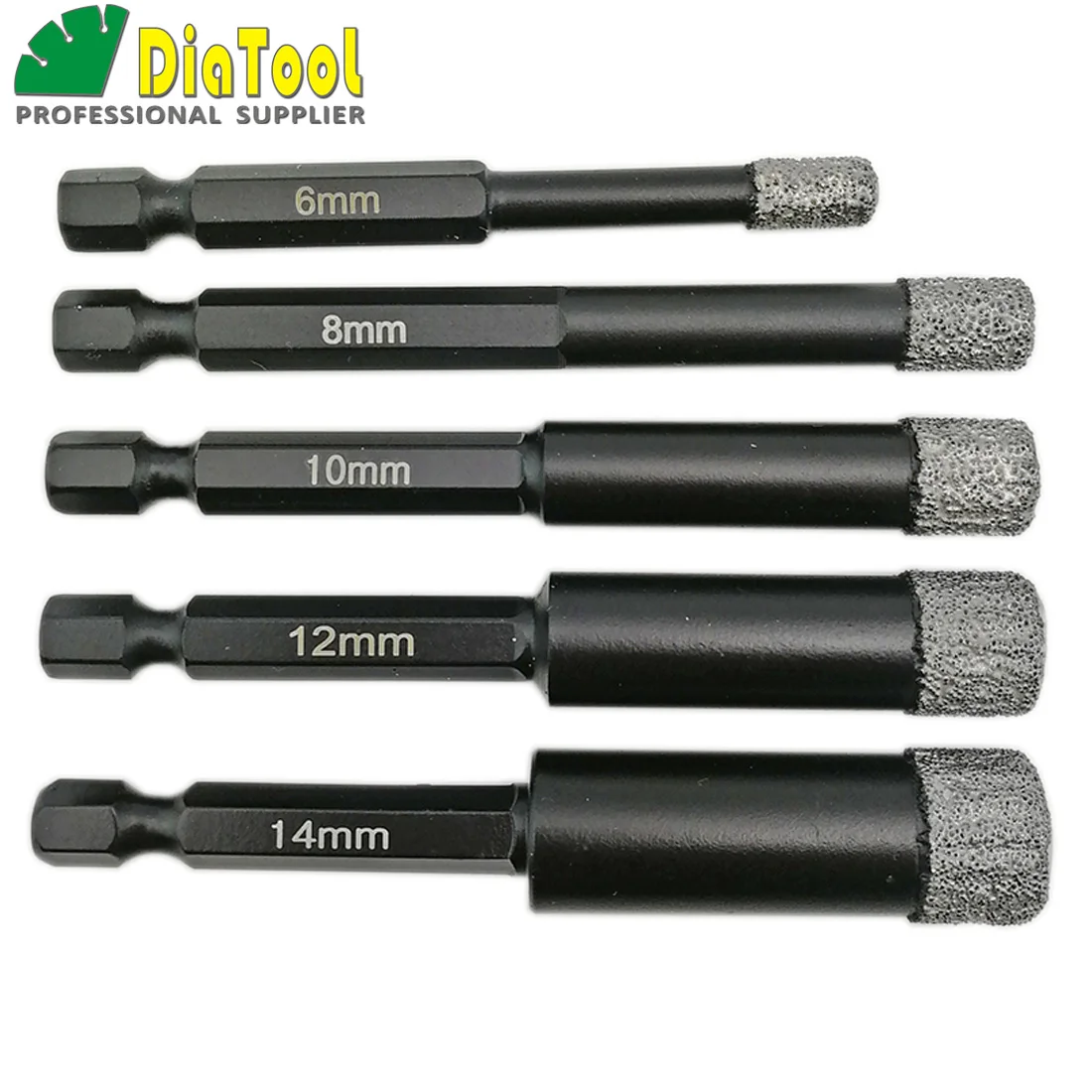 DIATOOL 5pcs Dia 6/8/10/12/14MM Dry Drilling core Bits With Quick-fit Shank For Granite &amp Marble Hole Saw | Инструменты