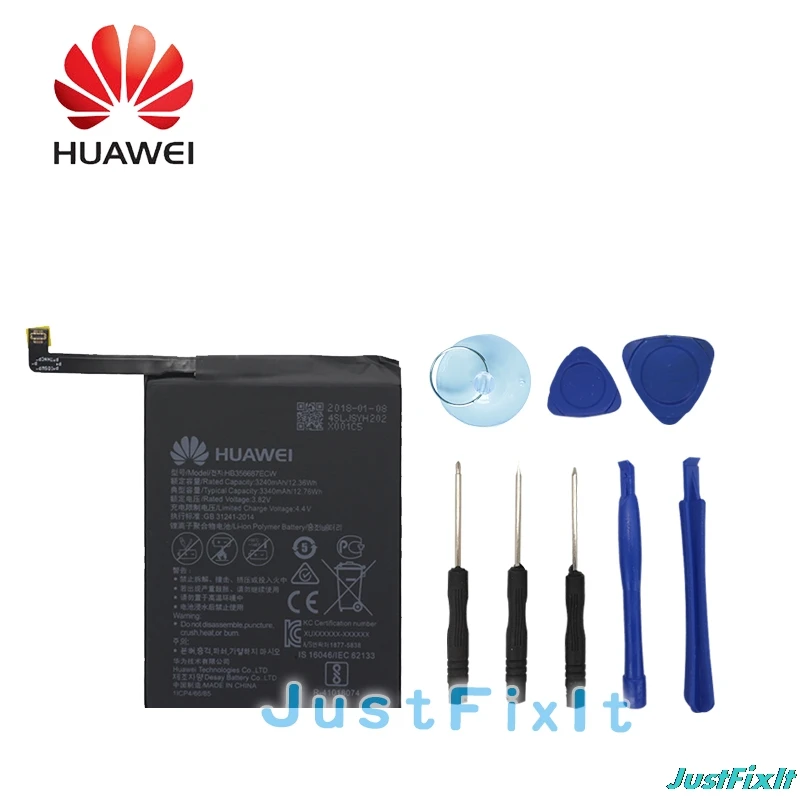 

HB356687ECW Hua Wei Original Phone Battery For Huawei Nova 2 plus / Nova 2i / G10 / Mate 10 Lite 3340mAh Replacement Batteries