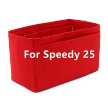  SPEEDY 25 30 35 Felt Cloth Insert Bag Organizer khaki Makeup Handbag shaper Organizer Travel Inner Purse Portable Cosmetic Bags 