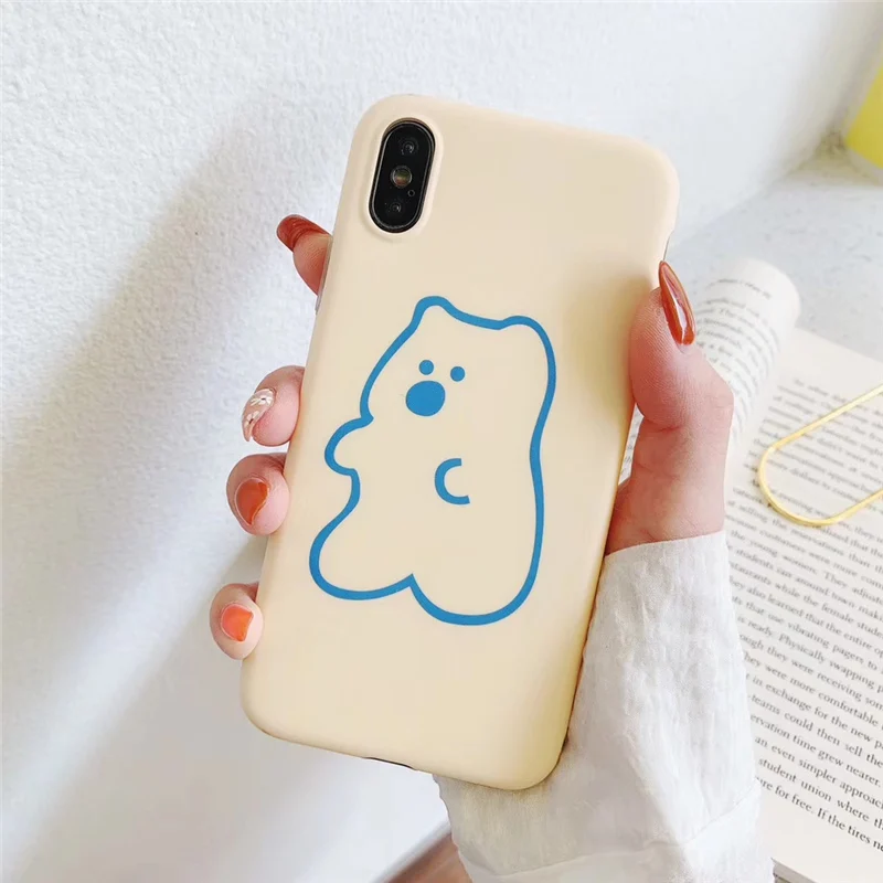 

6 s phone case for iphone7 8plus xs max scrub silicone soft case cover for apple iphone 7 6 6s 8 plus xr x xs max Korea cartoon