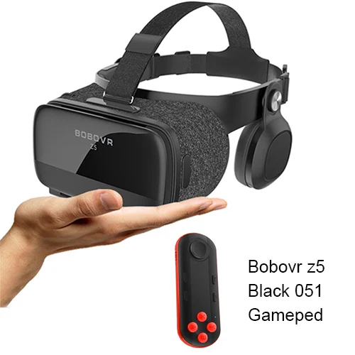 BOBOVR Z5 120 FOV 3D VR картонная коробка дистанционного шлем виртуальной реальности очки VR гарнитура стерео для 4,7-6,2 'мобильного телефона - Цвет: 051 black gamepad