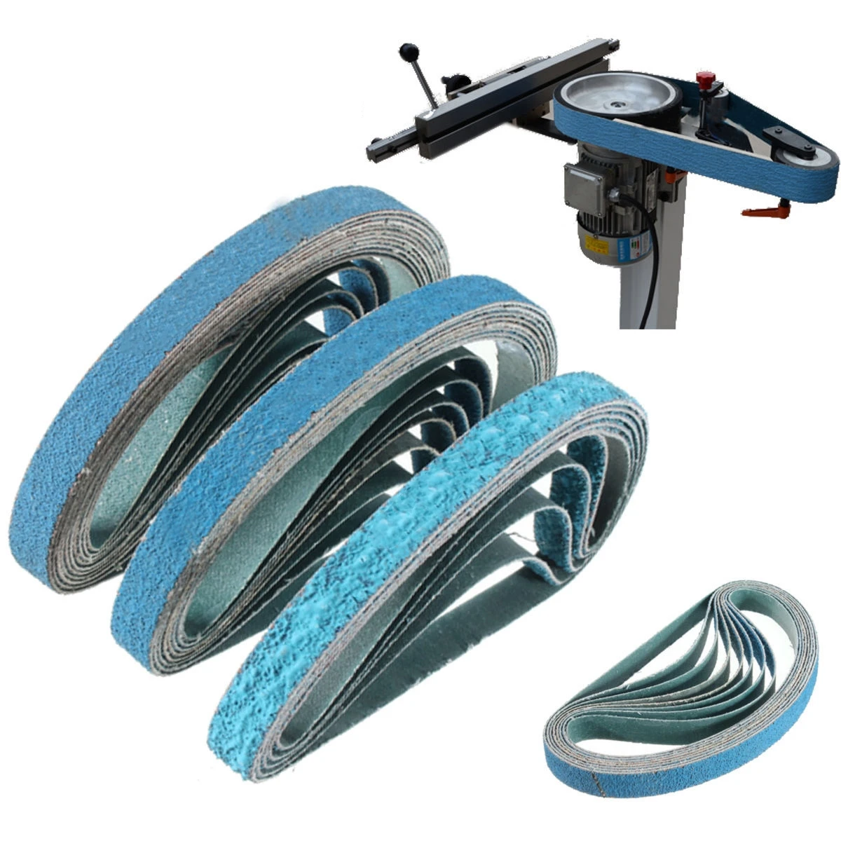 10Pcs  40/60/80 Grit 1/2''x18'' Zirconia Sanding Belts Powerfile For Black Decker