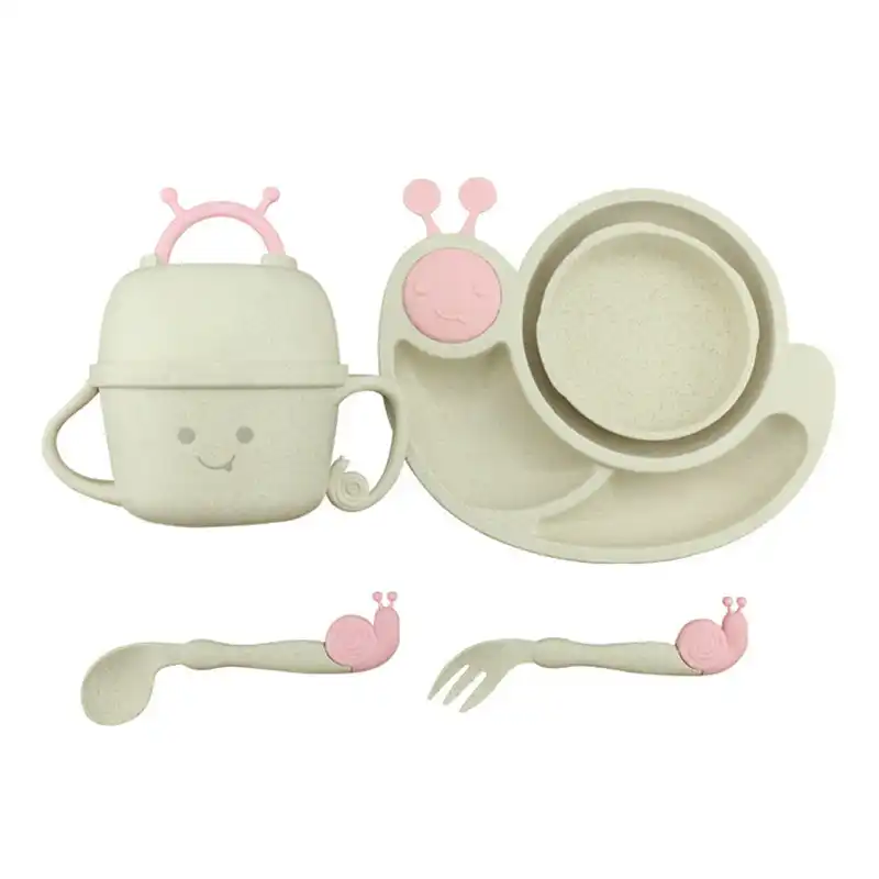 6pcs Animal Snail Baby Plate Bowl Cup Tableware Dinnerware Feeding Set Baby Children Kids Feeder Assiette De Bebe Dishes Aliexpress
