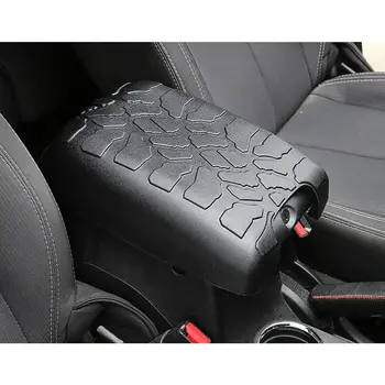 

BBQ@FUKA Car Console Armrest Storage Box Support Pad Mat Silicone Cover Car Accessories Part Fit for Jeep Wrangler 2007-2016