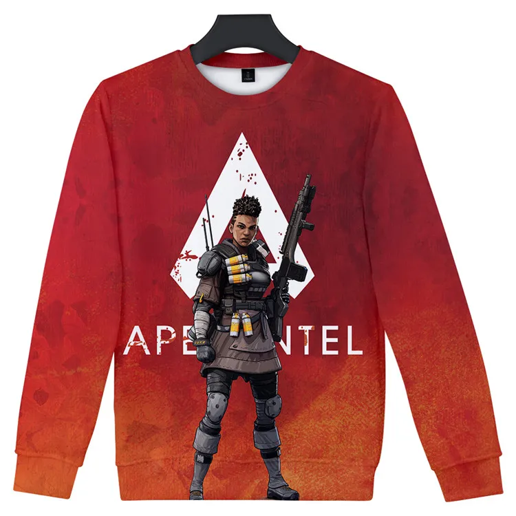 Модный объемный свитшот с круглым воротником Apex Legends крутой пуловер оверсайз