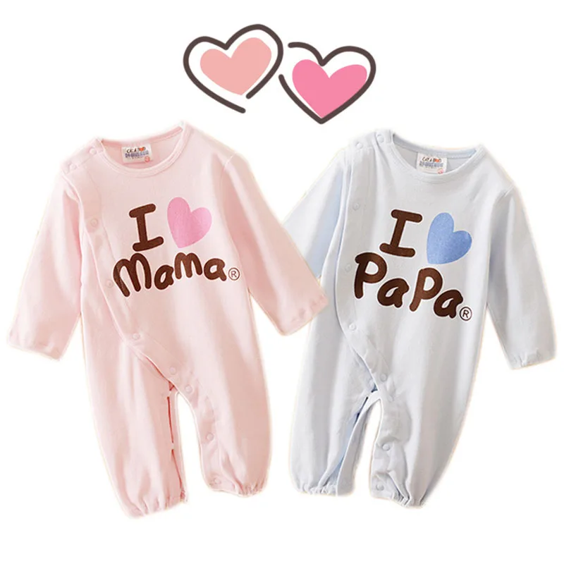 Детские комбинезоны с надписью Love Mummy & Daddy одежда для маленьких мальчиков и