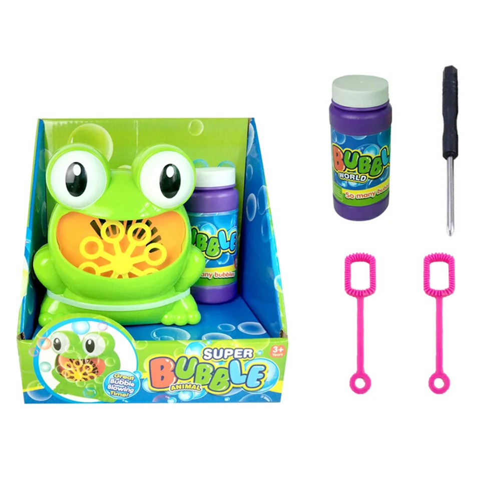 

Childrens Kids Bubble Blowing Machine Blower Automatic Frog Shape Gift Birthday Party YH-17