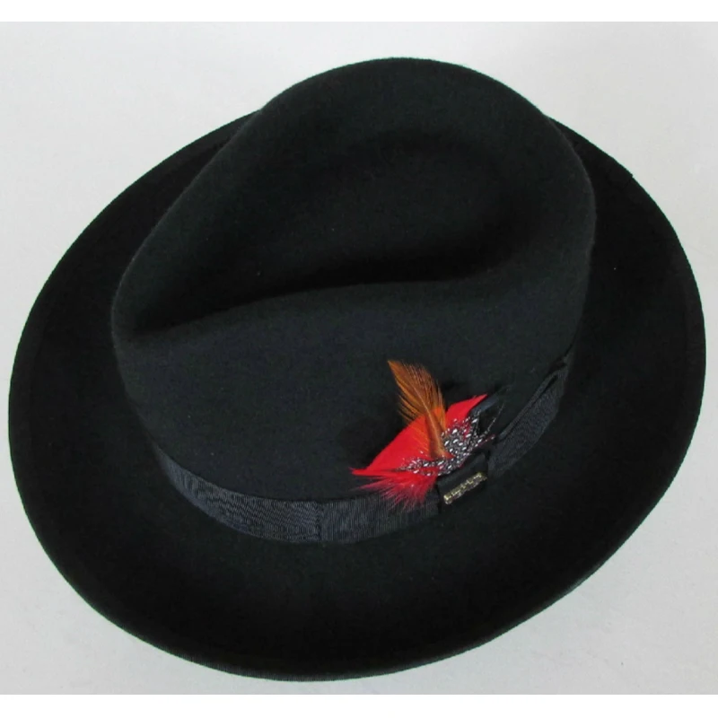 Бренд LIHUA, шерстяная шляпа-котелок, фетровые шапки, зимняя модная шляпа-котелок, шерстяные шляпы Федора и трибли для мужчин. Новинка, шапка с пером