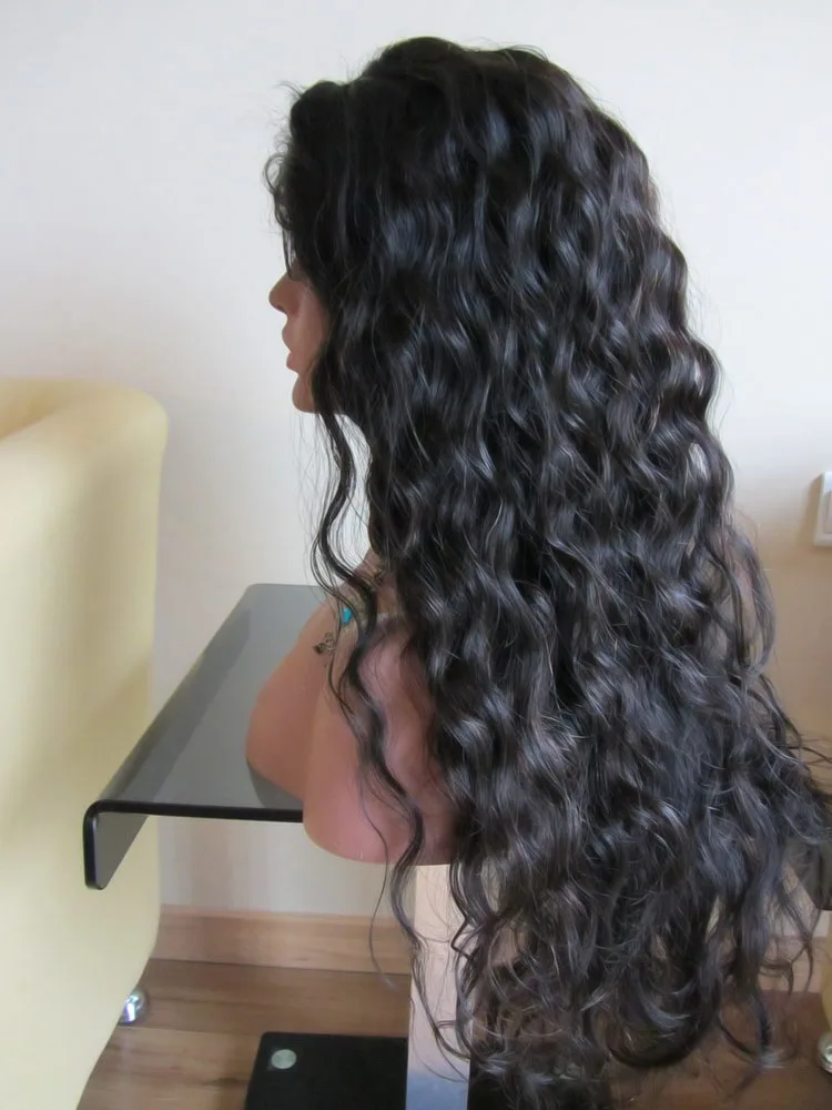 8A Grade 24",Natural Color Spanish Curly Indian Human Hair ...