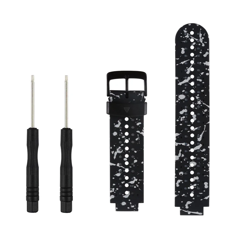 Honecumi Black Band For Garmin Forerunner 220230235620630735XT Smart Watch Wrist Strap For Garmin 235 Replacement Band (1)