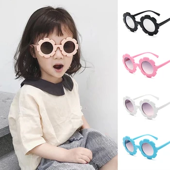 

Sunflower Shape 2019 Children Toys Juguetes Summer Sunglasses Anti-Uv Protection Reflective Kids Funny Toys Frame Sunglasses
