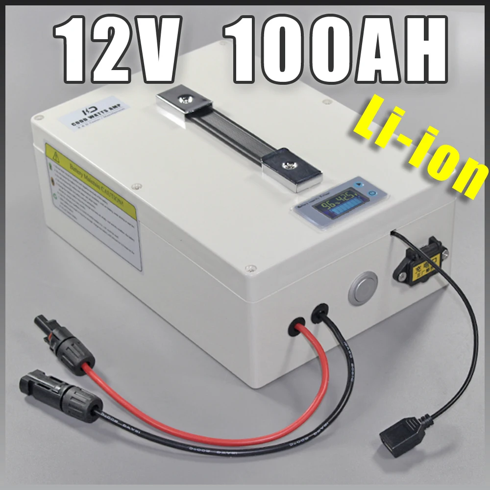 12V Solar energy storag lithium ion Battery 12.6V 100Ah Protable