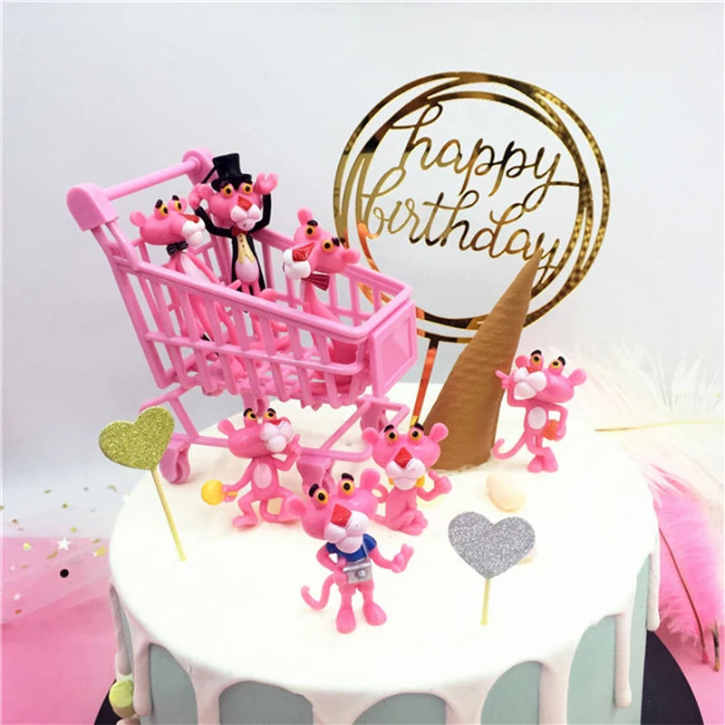 

Glitter Happy Birthday Cake Topper Acrylic Letter Gold Silver Cake Top Flag Decoration for Boy Birthday Party Wedding Supplies