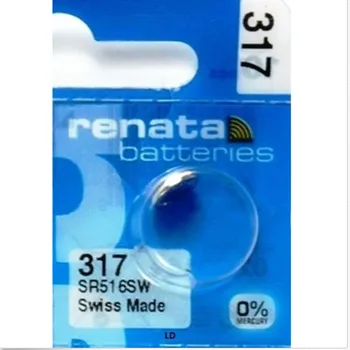 

100Pcs/Lot Brand New Renata LONG LASTING 317 SR516SW SR62 D317 V317 Watch Battery Button Coin Cell Swiss Made 100% Original