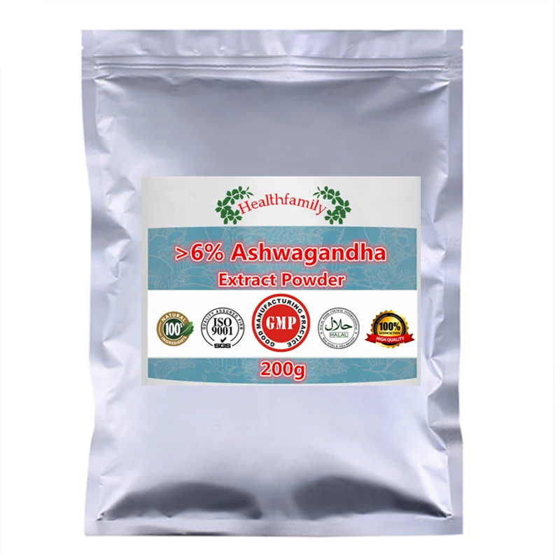 Редуктор напряжения, 100 г-1000 г экстракт корня Ashwagandha, порошковая добавка, поддержка положительного настроения, расслабляйтесь, настраивайте стресс