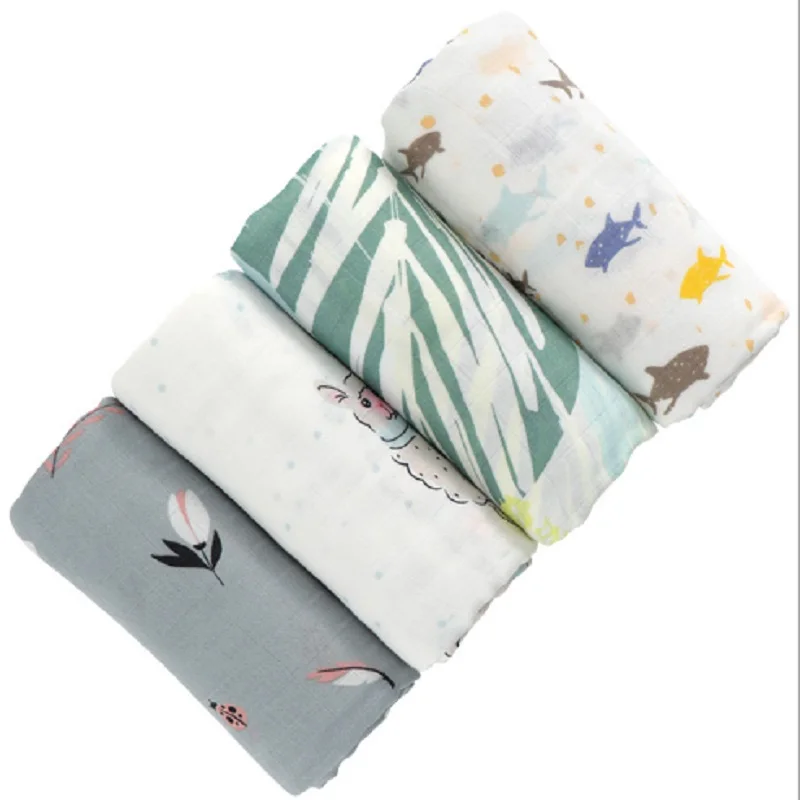 

Muslin Baby Swaddle Newborn Bamboo Cotton Soft Blankets Towel Infant Wrap Swaddleme Manta Toddler Swaddles Blanket 120*120cm