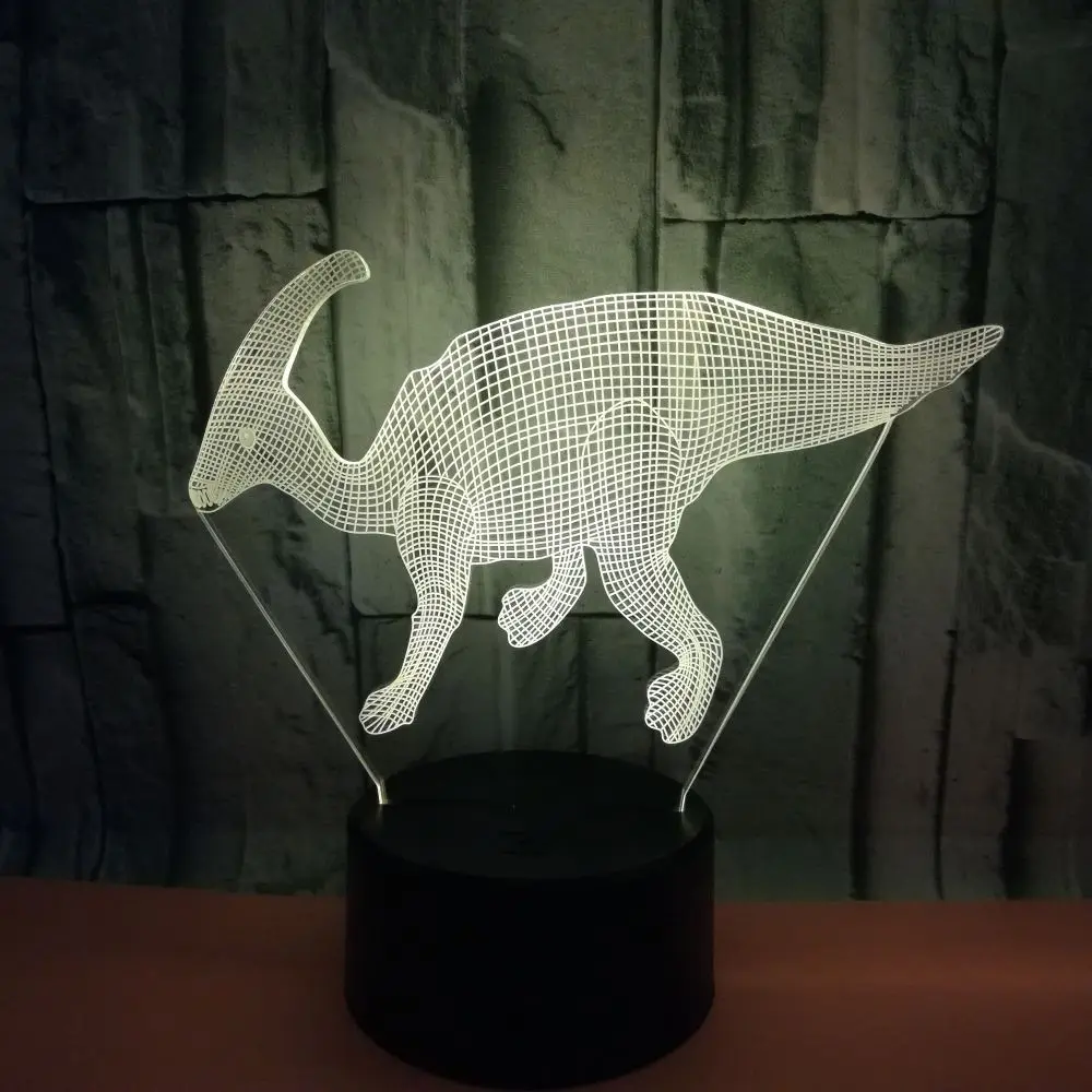 

3D LED USB Dinosaur Night Light Multi-color Desk Table Lamp Kid's Bedroom Children Gifts Home Party Decorative Lighting Cable