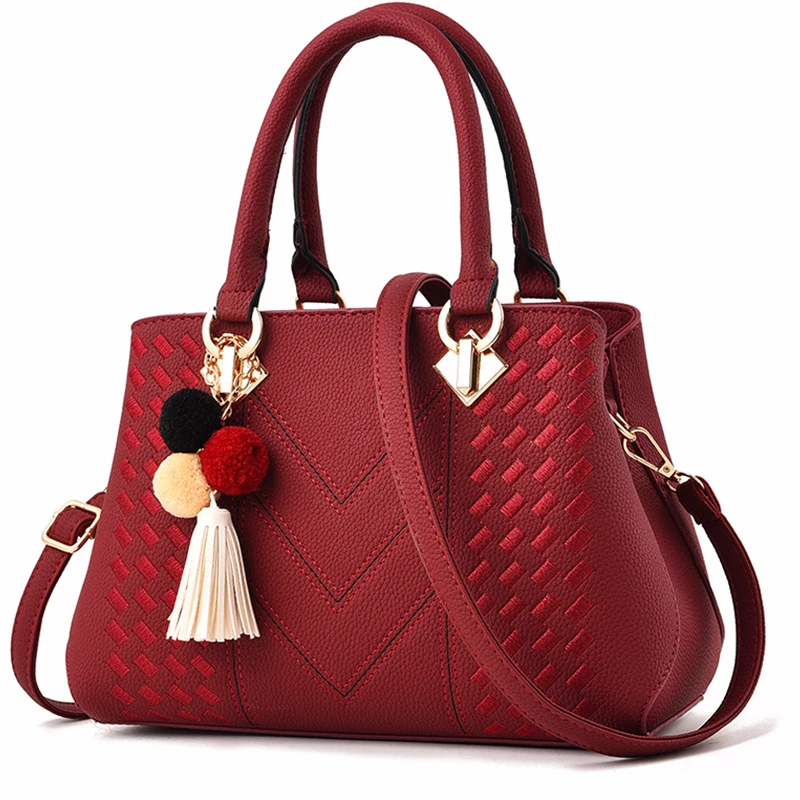 Goede Vrouwen Handtassen Vrouwen Tas Lederen Schoudertas Vrouwen Crossbody Tassen Voor Vrouwen Kwastje Hanger Embroideried Designer Casual