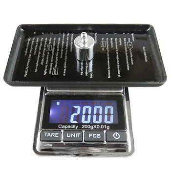 

Mini Digital Weight Pocket Scales 0.01g LCD Display with Back light 200g/500g Electric Pocket Jewelry Gram Weight Balance