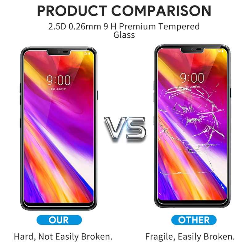 Wangcangli 2.5D Защита экрана для LG G7 закаленное стекло 9H Защитное сотового