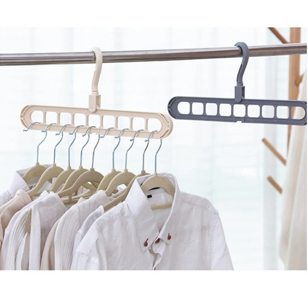 

Magic Multi-port Clothes Hanger Support Circle Clothes Drying Rack Multifunction Plastic Hangers Storage Racks