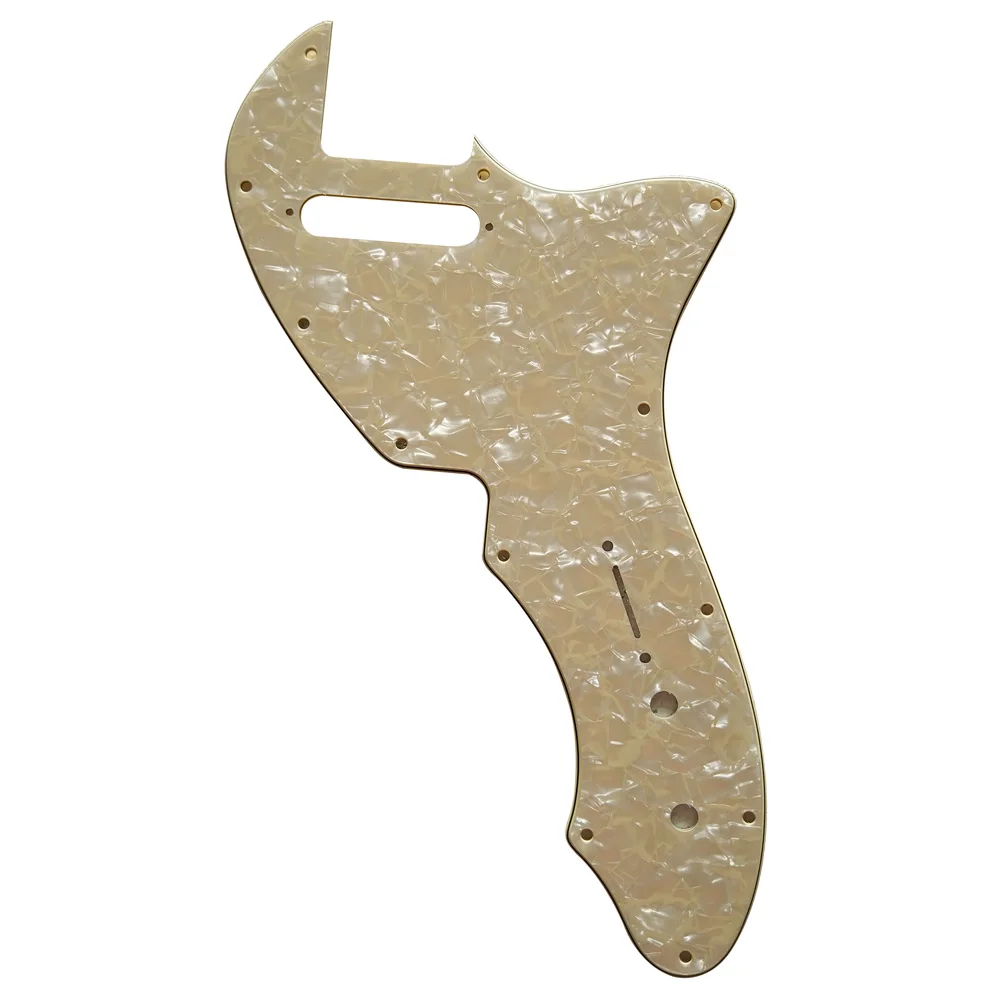 

Pleroo Custom Guitar pickgaurd - For Tele 69 Thinline Guitar Pickguard Scratch Plate , 4 Ply Cream Pearl